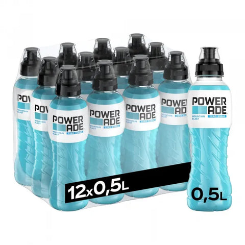 Powerade Mountain Blast Zero PET Tray 12x50cl