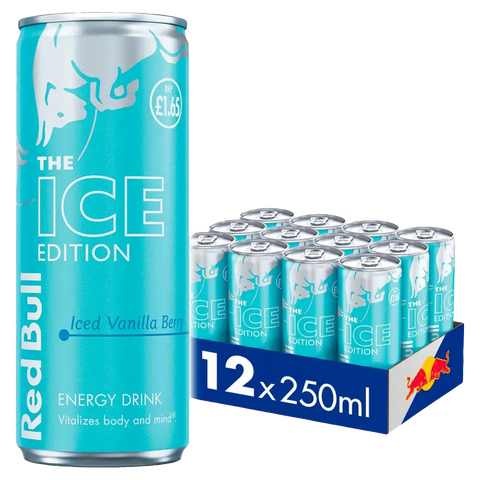 Red Bull Ice Edition vanille blauwe bes tray 12 x 250ml