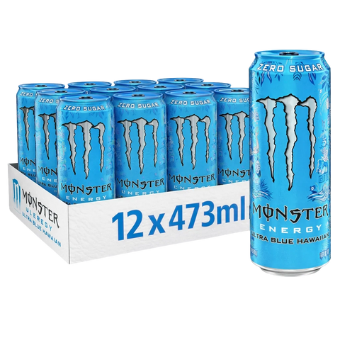 monster energy ultra blue hawaiian 12 x 473ml tray us import