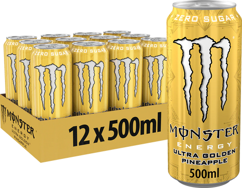 monster energy ultra golden pineapple 12 x 500ml tray energiedrank