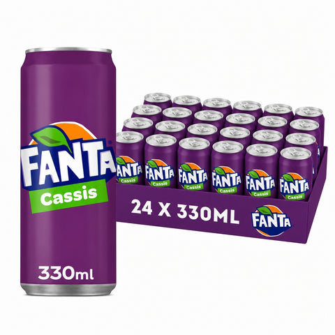 Fanta Cassis Blik 33cl - Tray 24 stuks