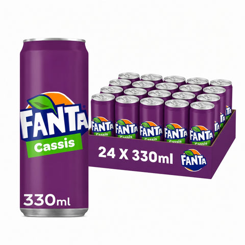 Fanta Cassis Blik 33cl - Tray 24 stuks