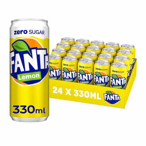 Fanta Lemon Zero Blik 33cl - Tray 24 stuks