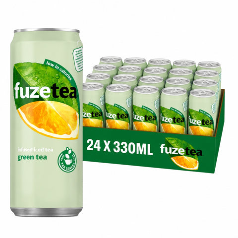 Fuze Tea Green Blik 33cl - Tray 24 stuks