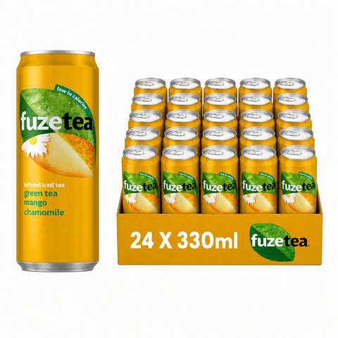 Fuze Tea Mango Chamomile Blik 33cl - Tray 24 stuks