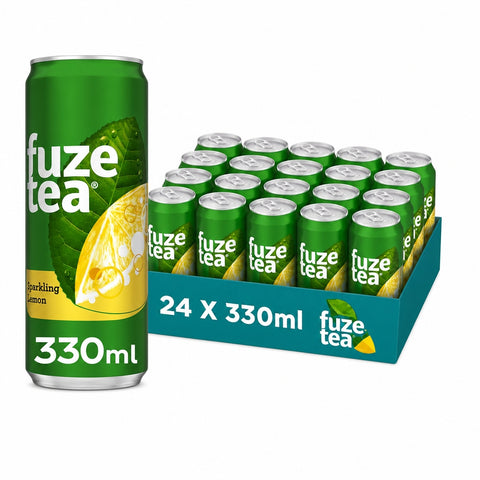Fuze Tea Sparkling Blik 33cl - Tray 24 stuks