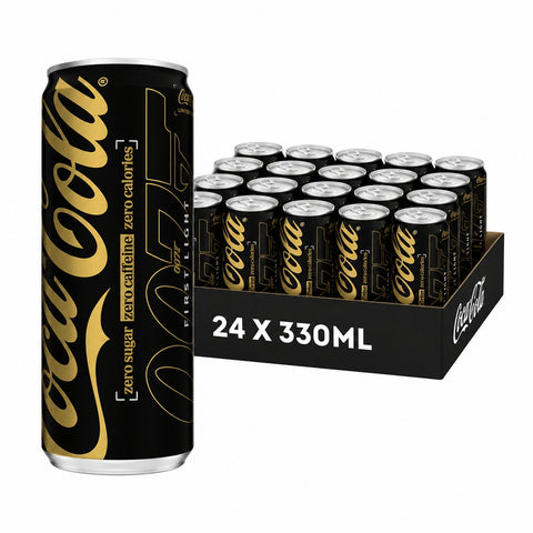 Coca Cola Zero Sugar Caffeinevrij Blik 33cl - Tray 24 stuks