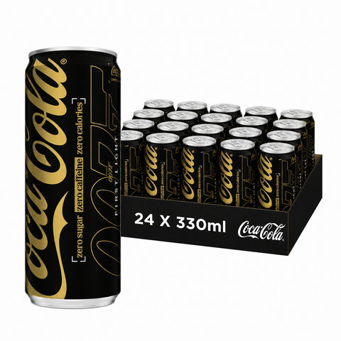 Coca Cola Zero Sugar Caffeinevrij Blik 33cl - Tray 24 stuks