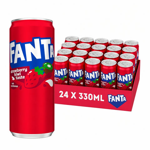 Fanta Strawberry Kiwi Blik 33cl - Tray 24 stuks